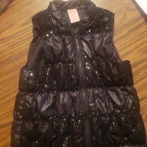Black sequined vest